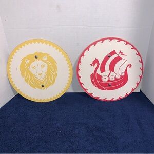 VAH Mini Set Leopold & Viking 9.5” Toy Shield SPIELZEUG MANUFAKTUR Made Germany